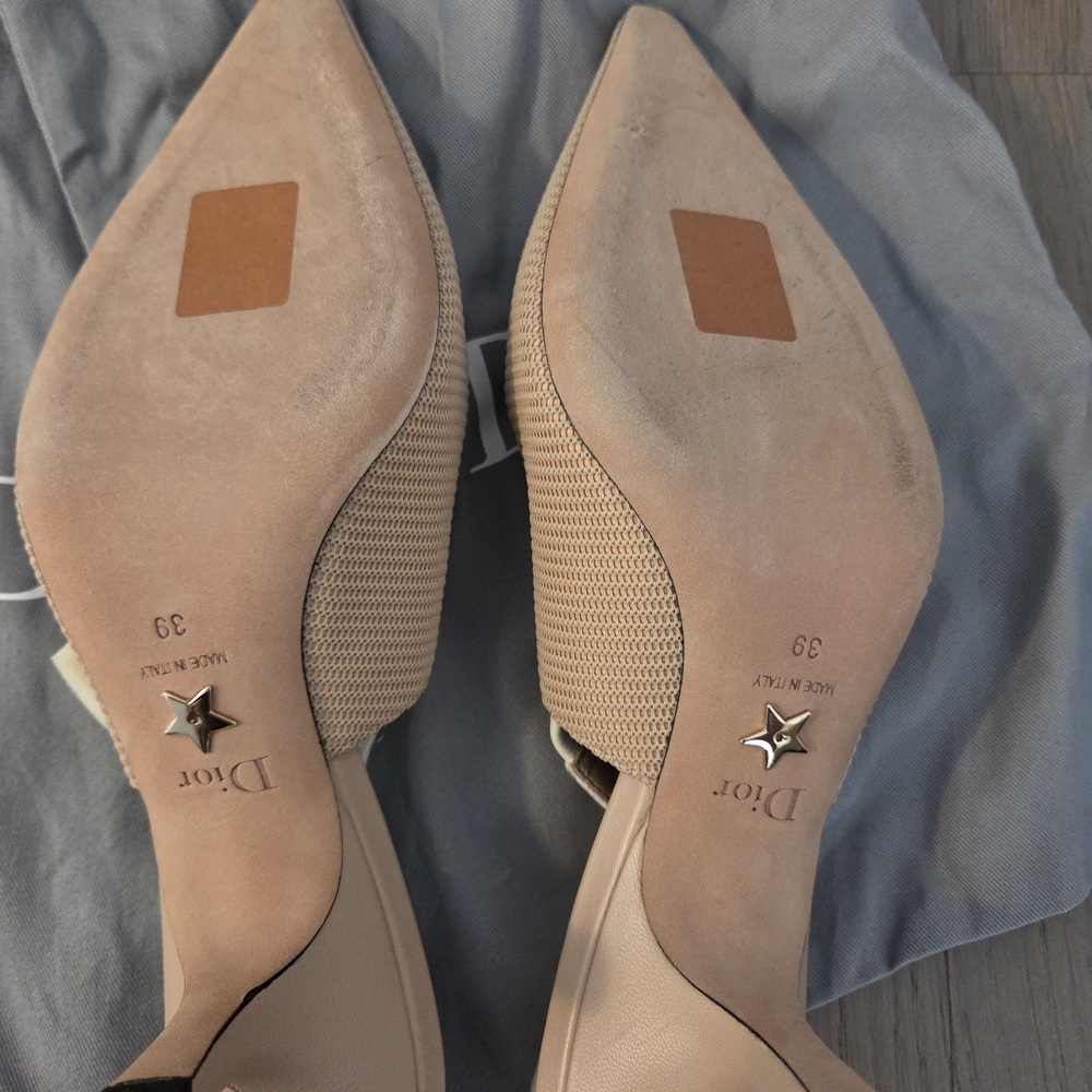 Dior Women's Tan Slingback Shoes - Picture 8 of 8